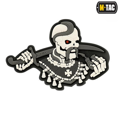 M-Tac patch You Only Die Once 3D PVC Gray/White