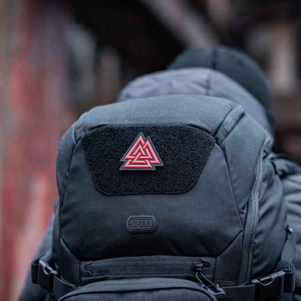 M-Tac patch Valknut PVC black/red