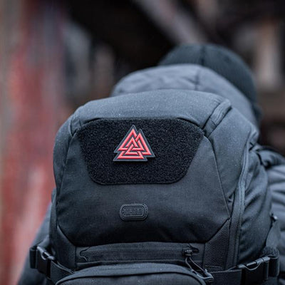 M-Tac patch Valknut PVC black/red
