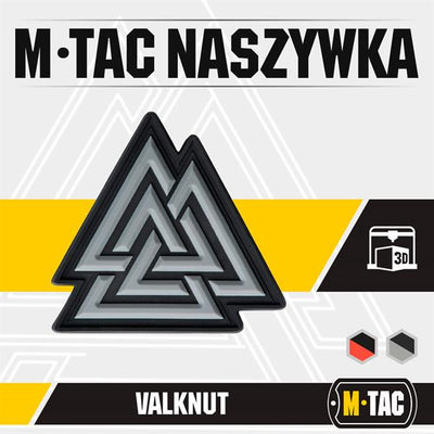 M-Tac patch Valknut PVC black/red