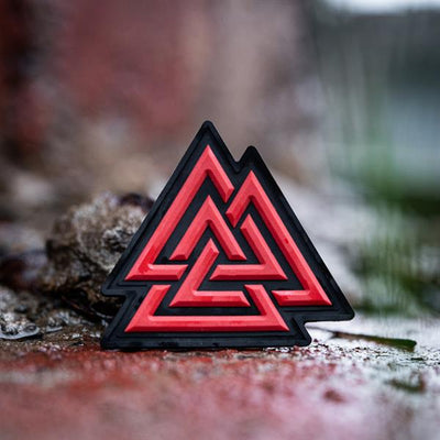 M-Tac patch Valknut PVC black/red