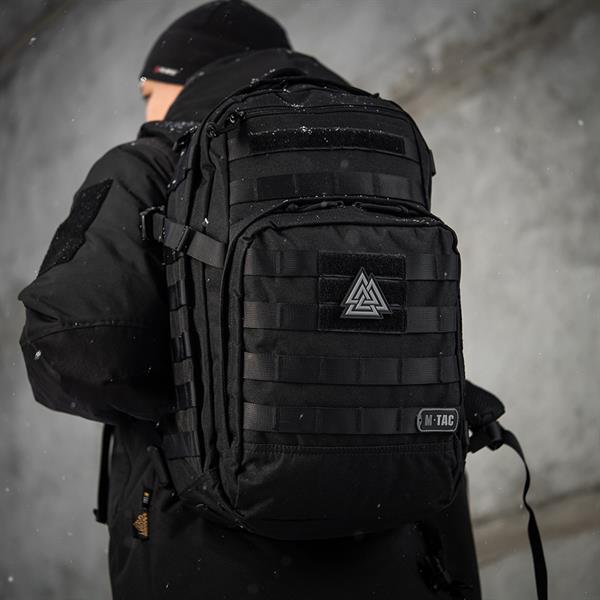 M-Tac patch Valknut PVC black/red