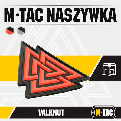 M-Tac patch Valknut PVC black/red