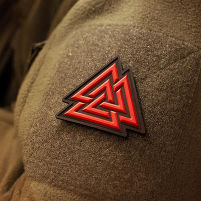 M-Tac patch Valknut PVC black/red
