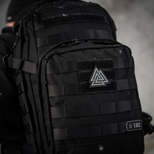 M-Tac patch Valknut PVC black/red