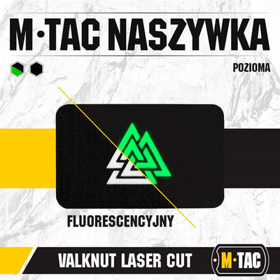 M-Tac patch Valknut horizontal Laser Cut Black/gid