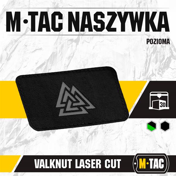 M-Tac patch Valknut horizontal Laser Cut Black/Grey