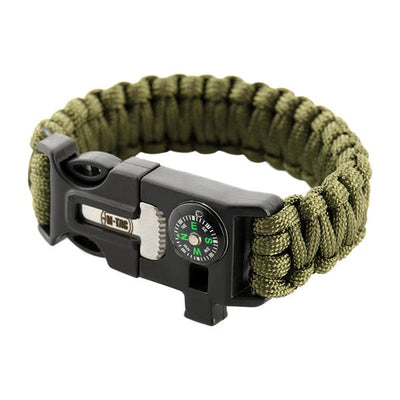 M-Tac paracord bracelet with spark cutter, compass and whistle