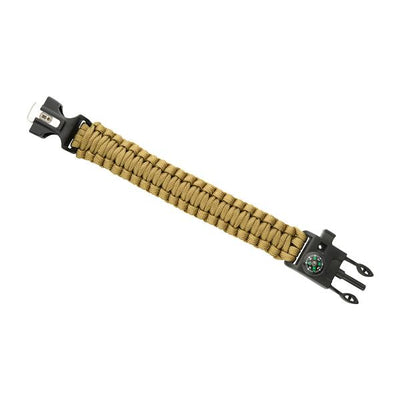 M-Tac paracord bracelet with spark cutter, compass and whistle